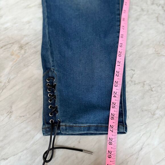 DG2 by Diane Gilman Laced Hem Skinny Jeans size 20W NWT - Picture 6 of 6
